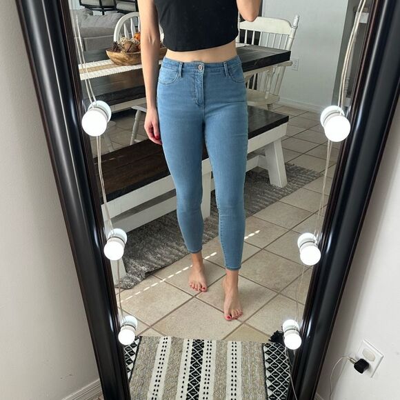 Talbots Light Blue Stretchy Ankle Jegging Denim Jeans - Picture 2 of 6